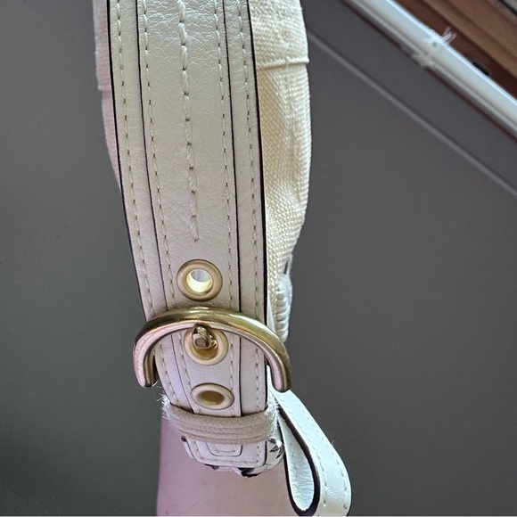 Coach 2005 Y2K Straw & Leather Hobo Bag | Woven Natural Shoulder Purse Iconic - Picture 14 of 17